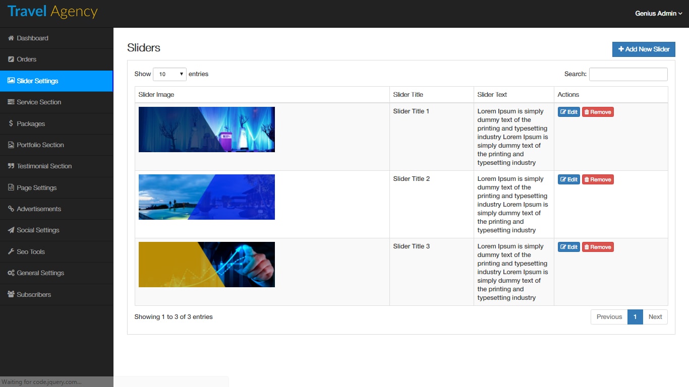 Travel Agency Responsive Travel Agency Management System with Booking